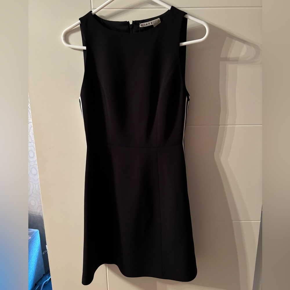 Alice and Olivia side 2 black mini dress